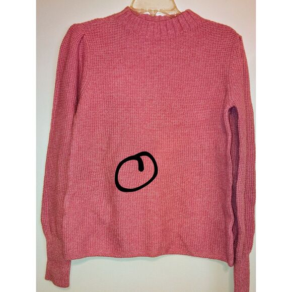 NWT NIC+ZOE Waffle Stitch Sewater Size M Light Pink Small Flaw - Picture 3 of 6